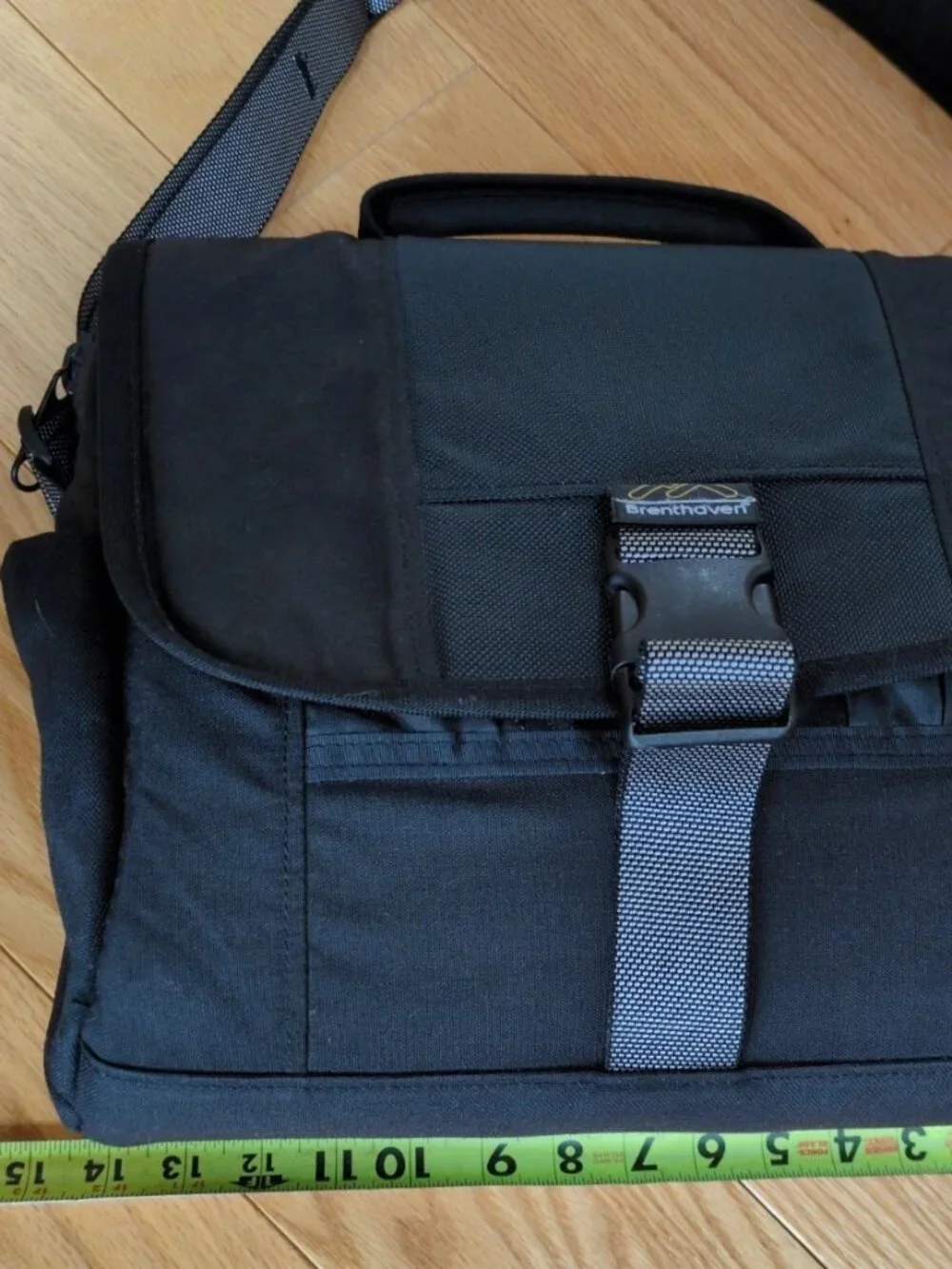 Brenthaven Laptop Messenger Bag Black Nylon 15” Computer Briefcase Shoulder USA